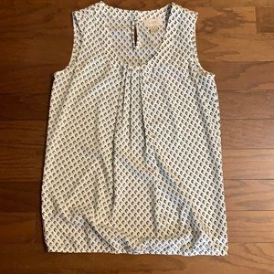 🔥NWOT Loft Blouse Size XS White Teal Black